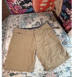 Kuhl Men's Cargo Shorts Tan Khaki Work Wear Outdoor Hiking Shorts Size 40